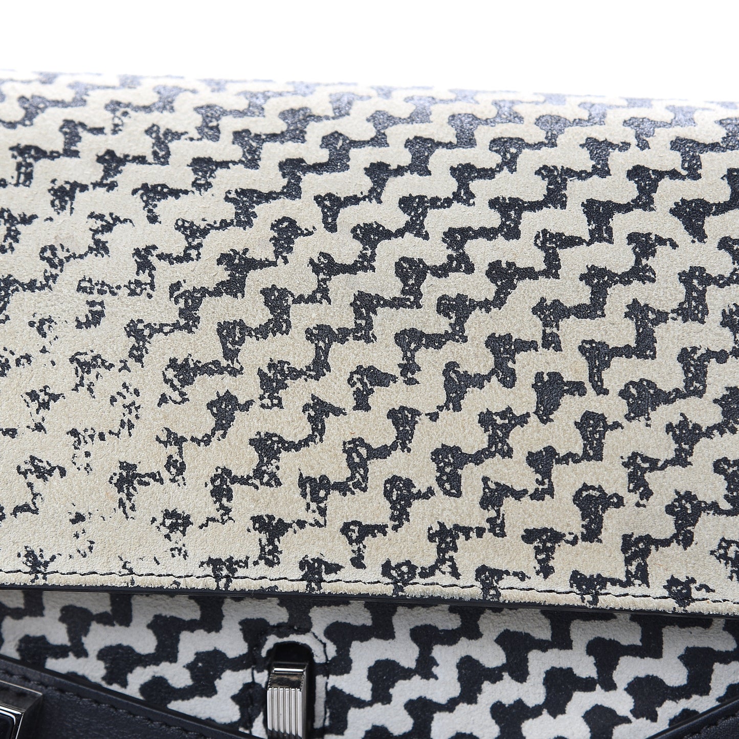 Suede Tweed Print Mini PS11 Classic Shoulder Bag Off White
