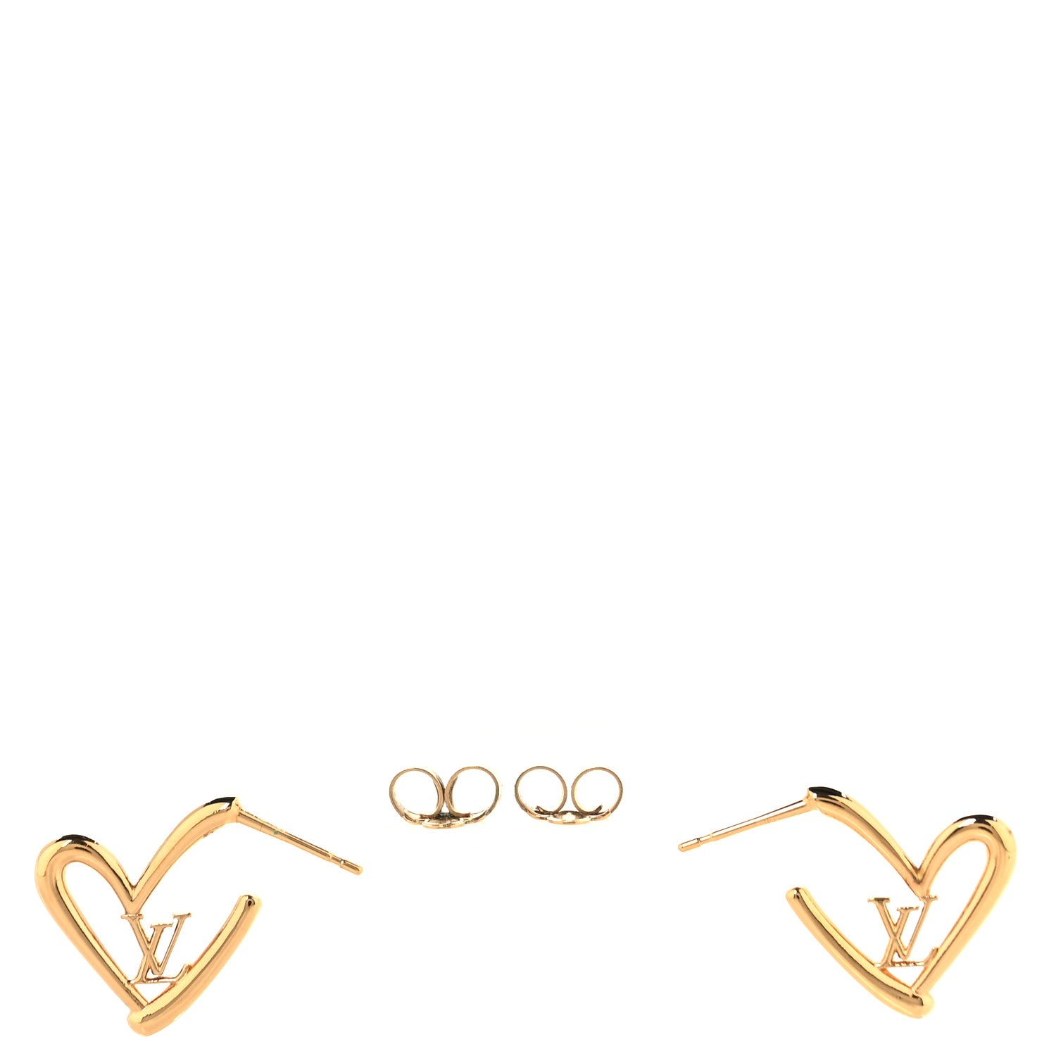 Louis Vuitton Fall In Love Heart Earrings PM Gold 3 of 3
