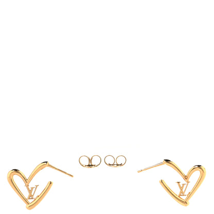 Louis Vuitton Fall In Love Heart Earrings PM Gold 3 of 3