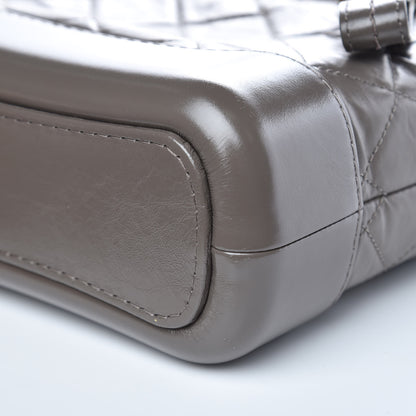 Chanel Aged Calfskin Quilted Small Gabrielle Hobo Grey 9 of 10