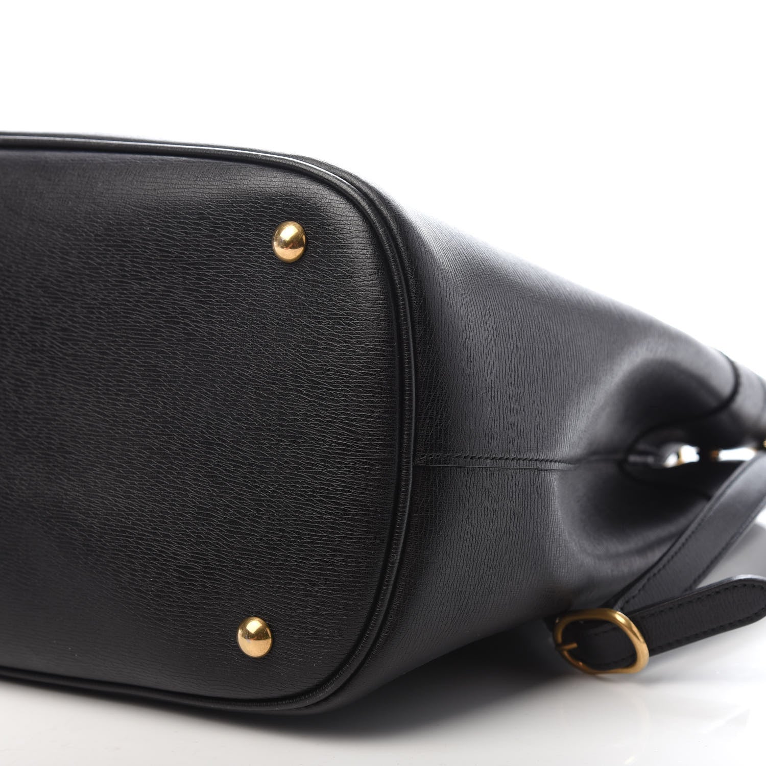 Gucci Textured Calfskin Large Bright Bit Tote Black 9 of 9