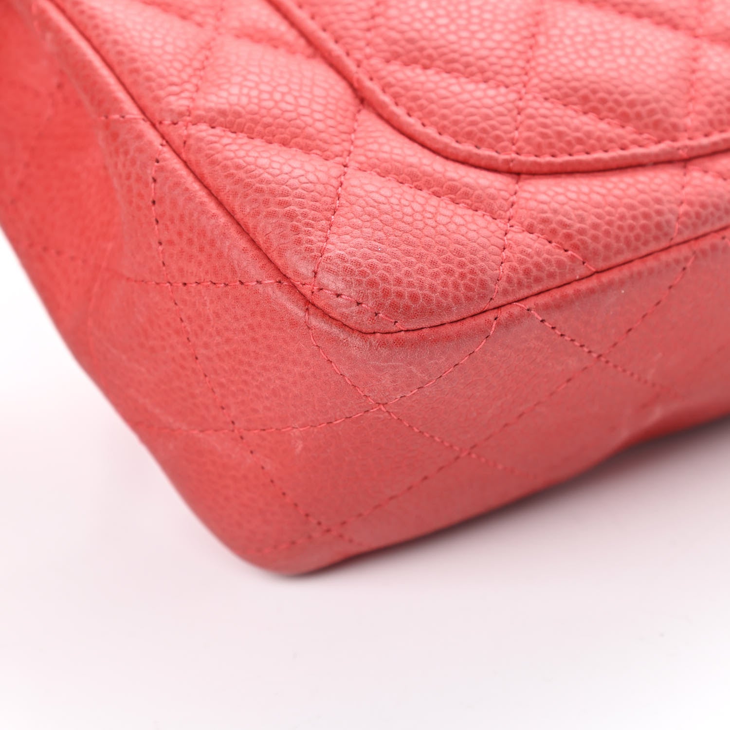 Chanel Iridescent Caviar Quilted Mini Rectangular Flap Dark Pink 12 of 19