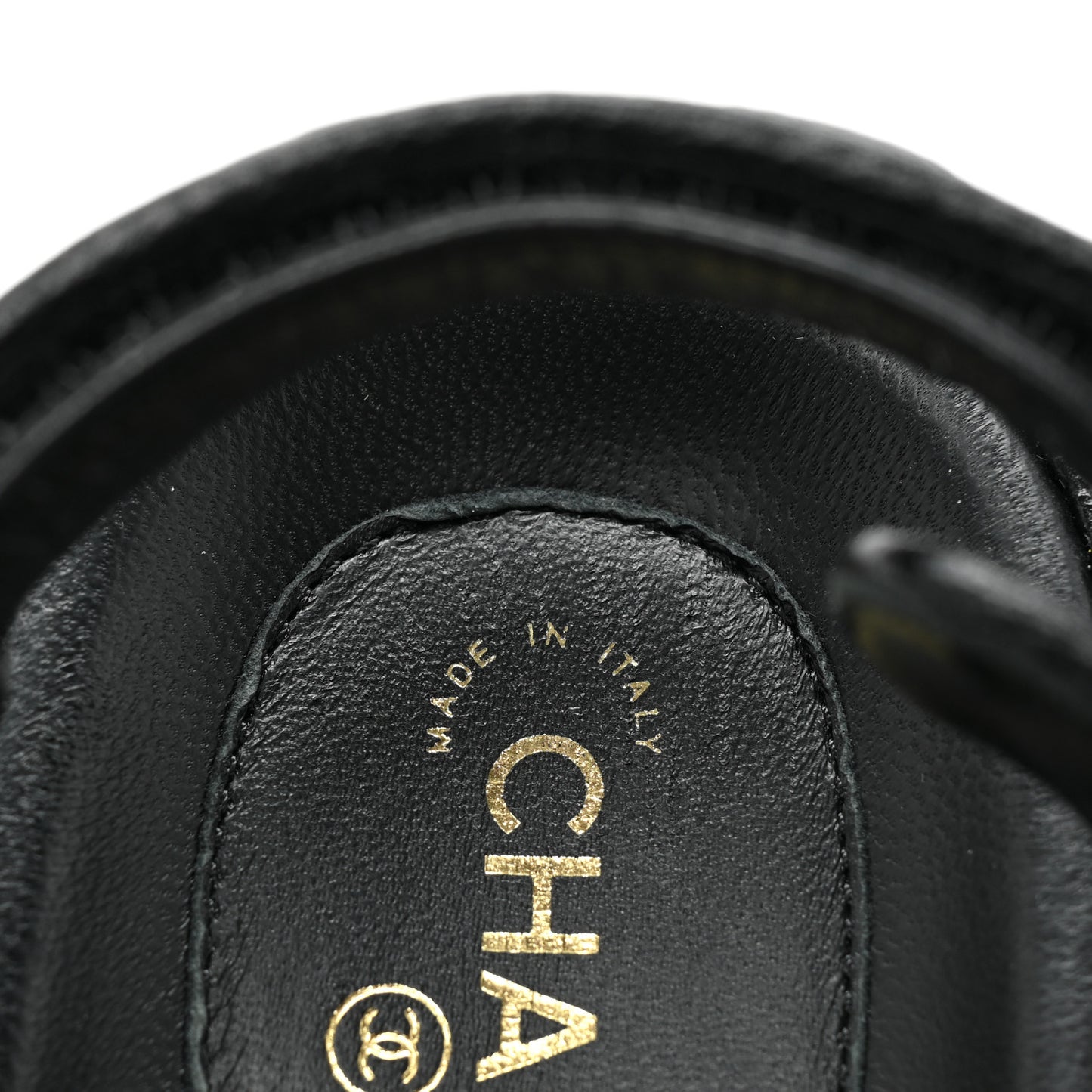 Grained Calfskin Velcro Dad Sandals 36.5 Black