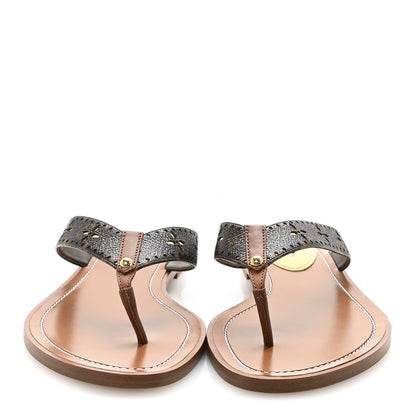 Louis Vuitton Monogram Sunny Flat Thong Sandals 40 Brown 3 of 9