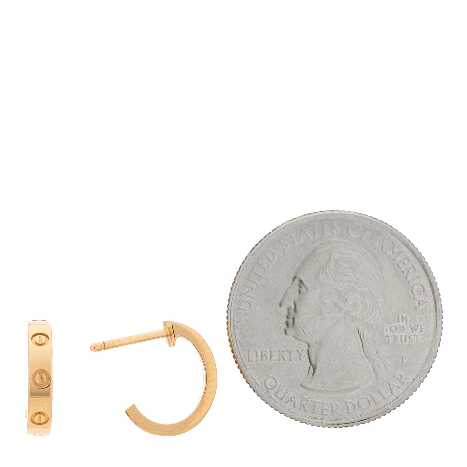 Cartier 18K Pink Gold Small LOVE Hoop Earrings 2 of 5