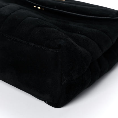 Saint Laurent Velvet Y Quilted Monogram Small Loulou Chain Satchel Black 10 of 13