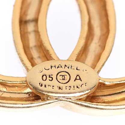 Chanel Metal CC Earrings Gold 4 of 4
