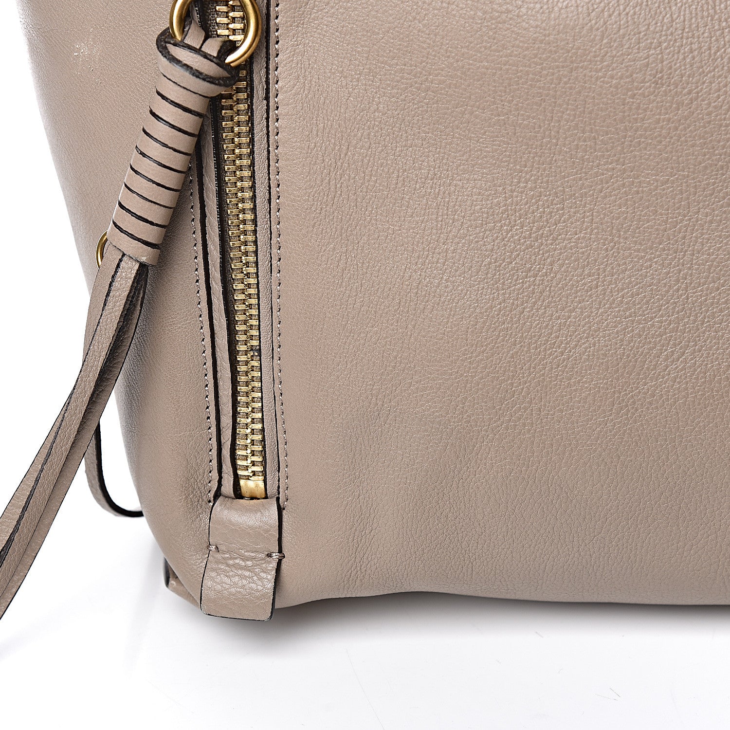 Chloe Smooth Calfskin Medium Milo Shopping Tote Motty Grey 17 of 18