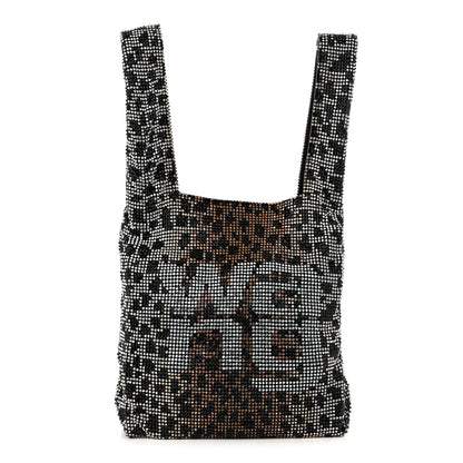 Alexander Wang Crystal Leopard Mini Wanglock Shopper Black Brown 1 of 9