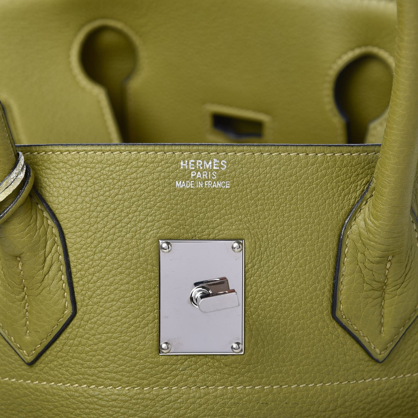 Taurillon Clemence JPG Birkin 42 Chartreuse
