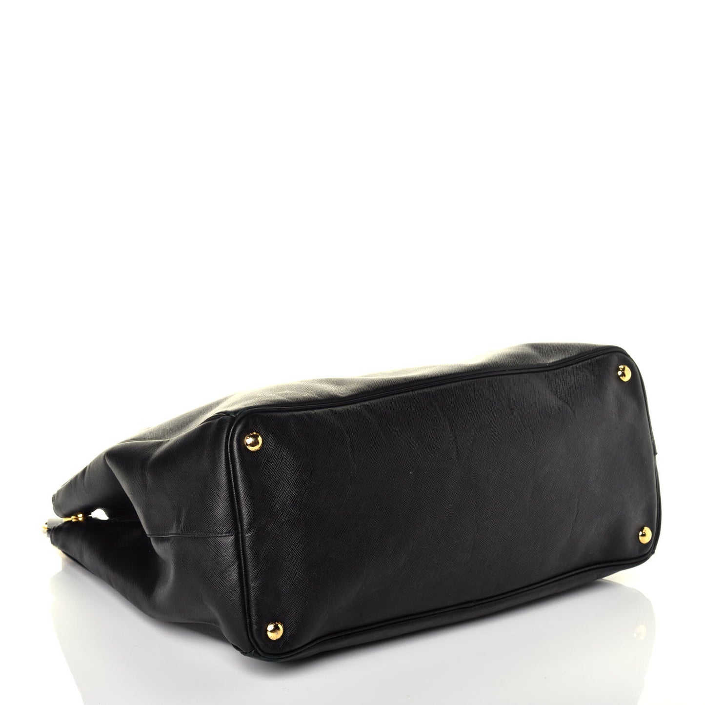 Saffiano Lux Extra Large Galleria Double Zip Tote Black