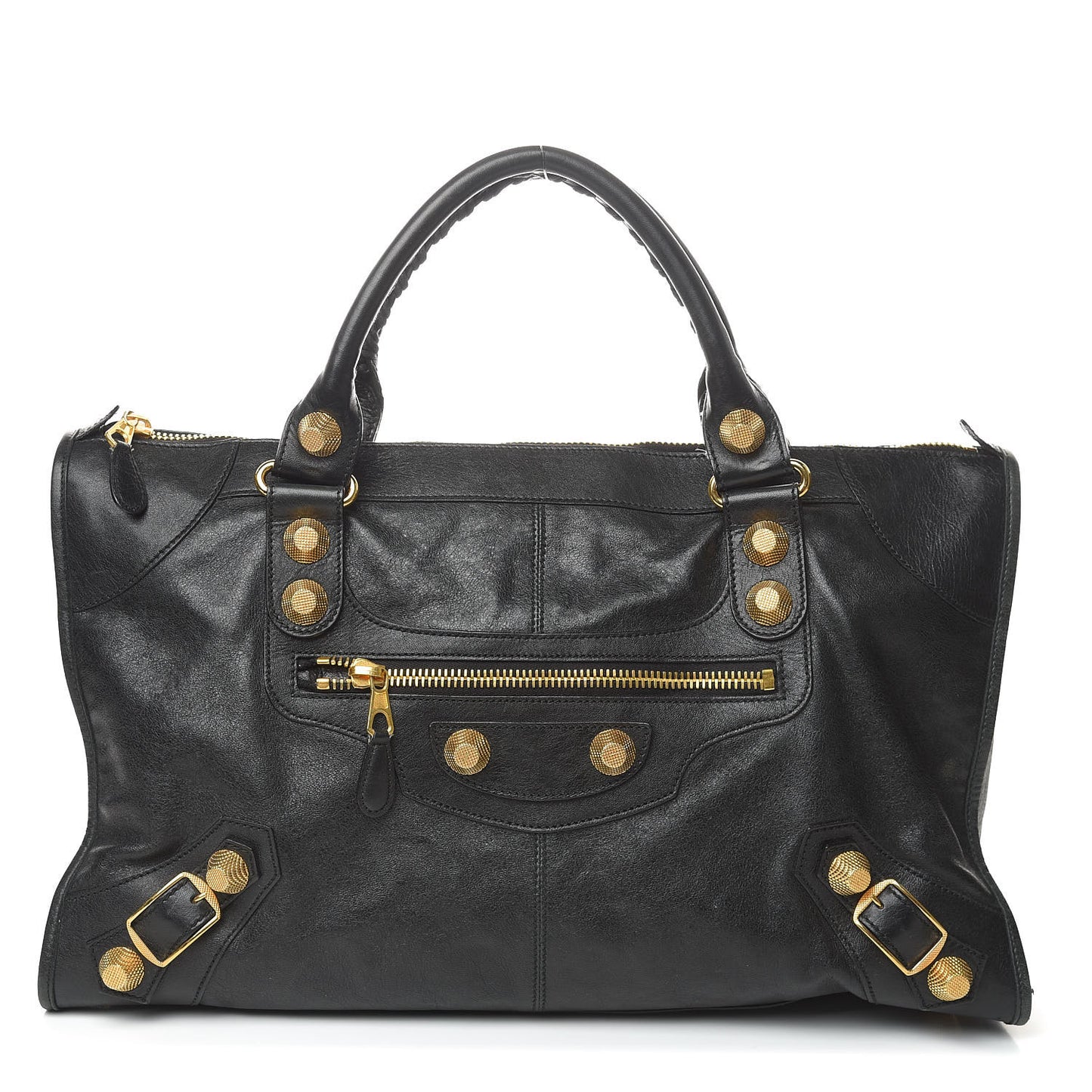 Agneau Giant 21 Gold Hardware Work Black