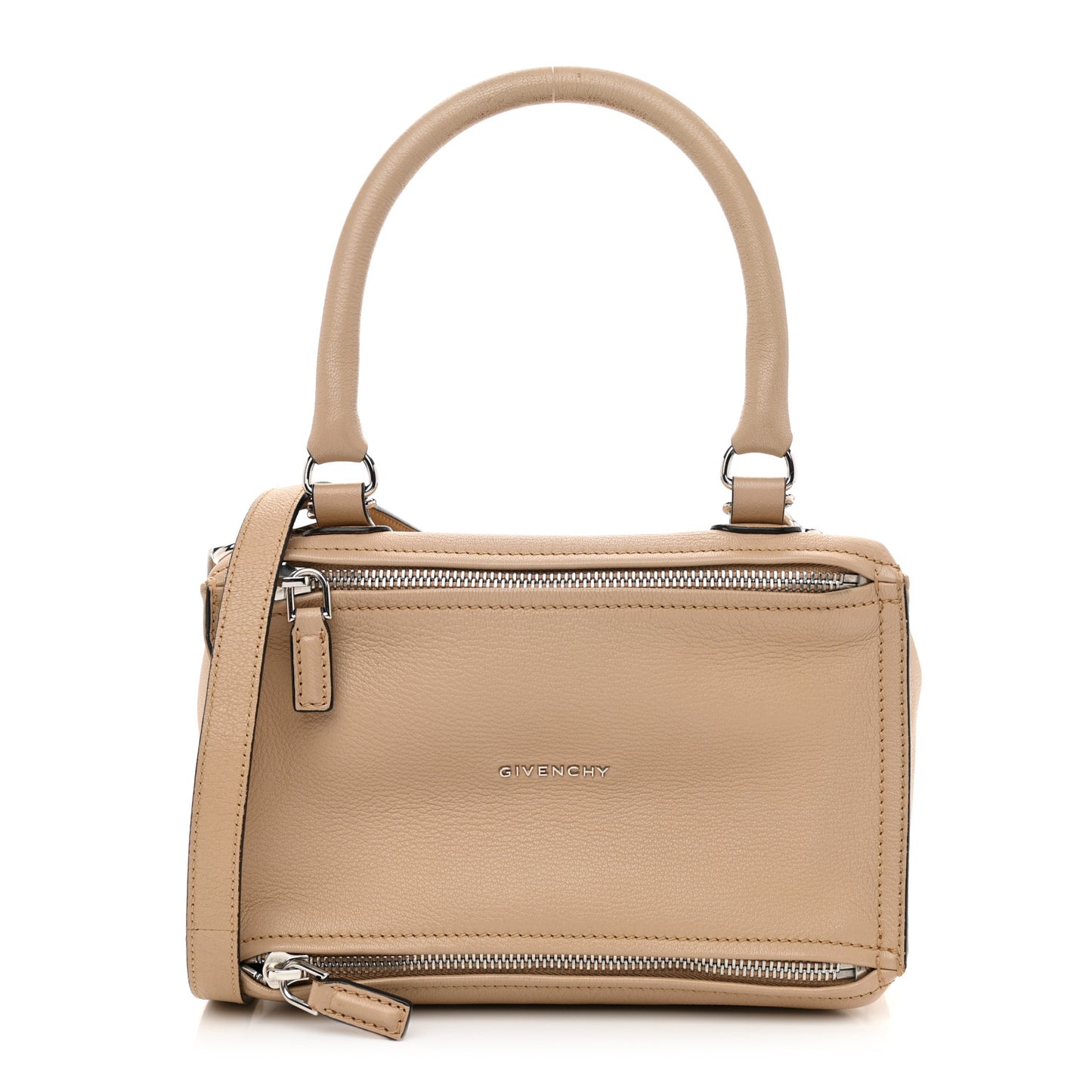 Sugar Goatskin Small Pandora Camel