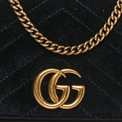 Gucci Velvet Matelasse GG Marmont Mini Bag Black 6 of 9