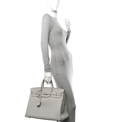 Hermes Fjord Birkin 40 Gris Perle 3 of 35