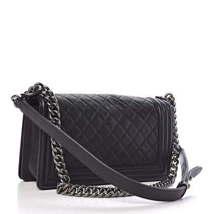 Chanel Caviar Quilted Medium Boy Flap Black 3 of 13