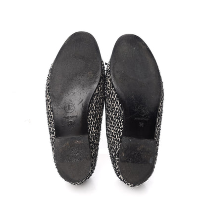 Chanel Tweed Cap Toe Ballerina Flats 35 Black White 7 of 10