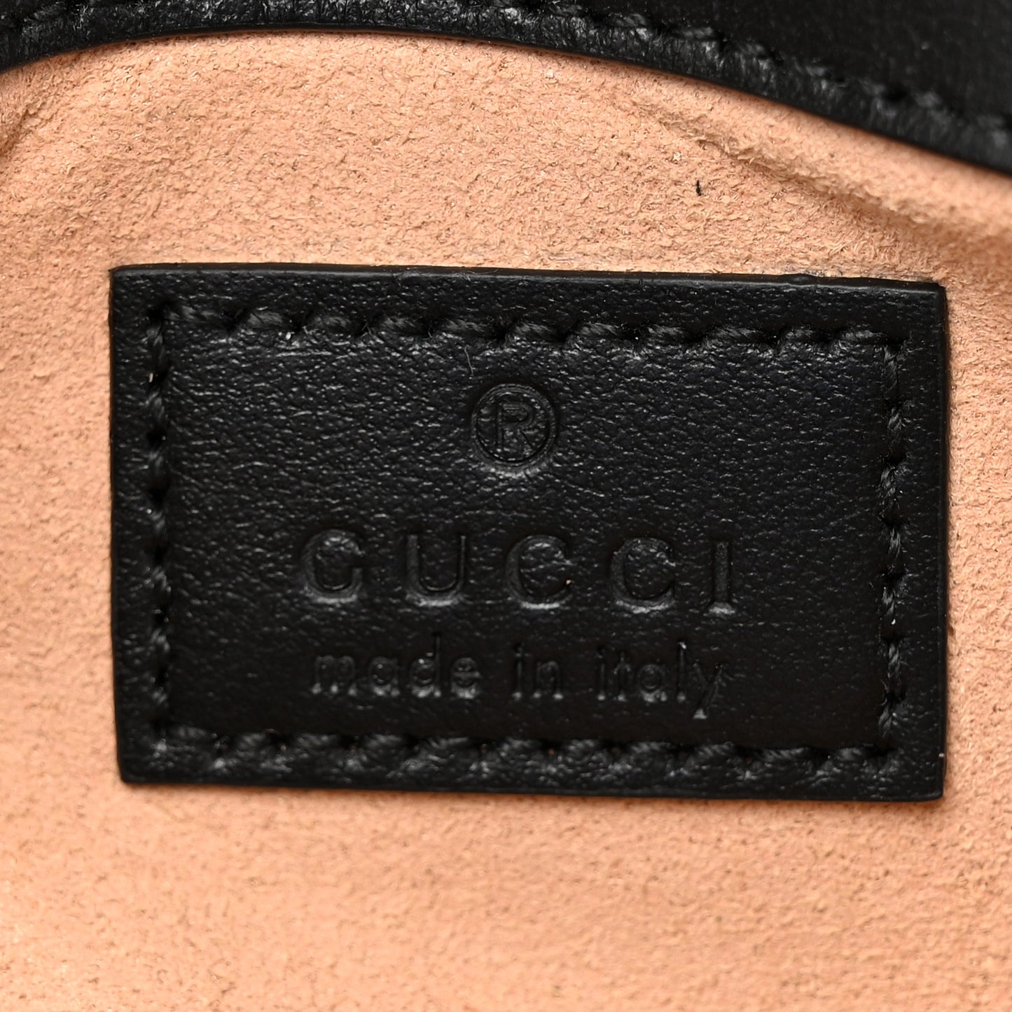 Calfskin Matelasse Super Mini GG Marmont Shoulder Bag Black