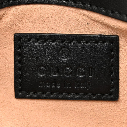 Gucci Calfskin Matelasse Super Mini GG Marmont Shoulder Bag Black 6 of 11