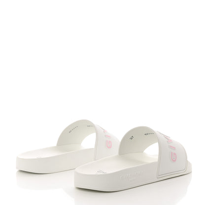 Givenchy X DISNEY Rubber Logo 101 Dalmatians Pool Slide Sandals 37 White Black Pink 4 of 11