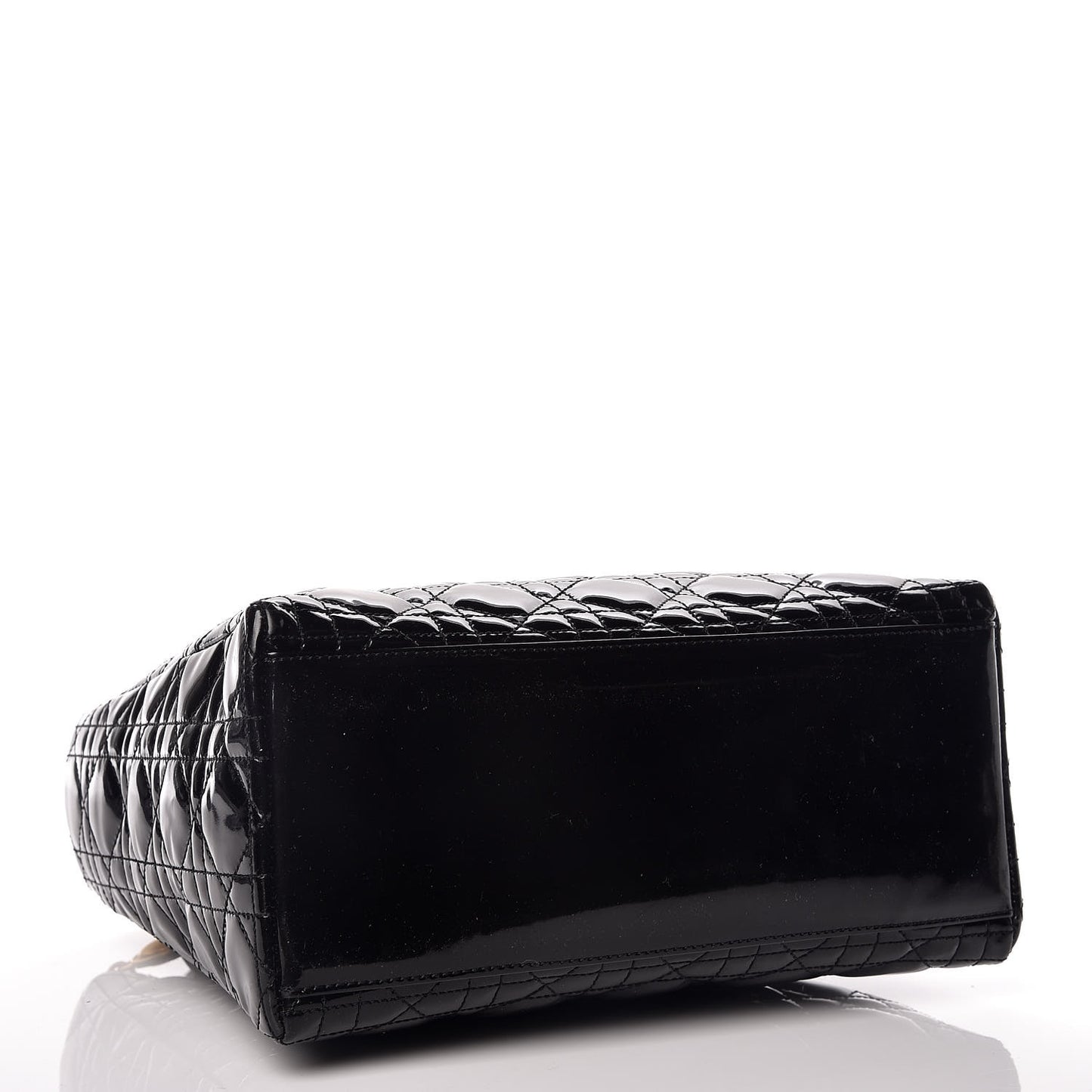 Patent Cannage Medium Lady Dior Black