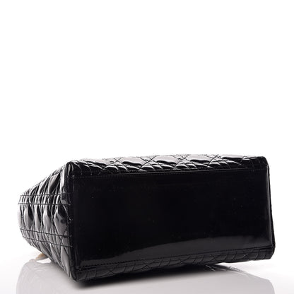 Christian Dior Patent Cannage Medium Lady Dior Black 5 of 18