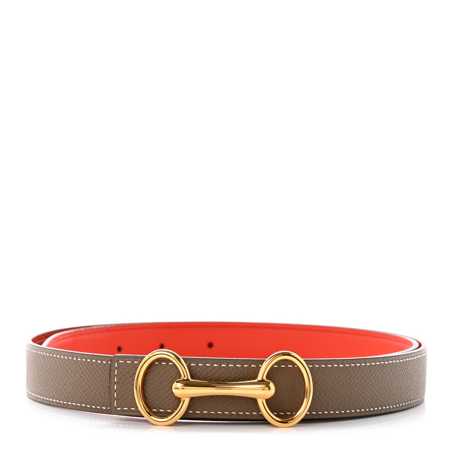 Epsom Swift 24mm Heritage Belt 85 Etoupe Rouge Coeur