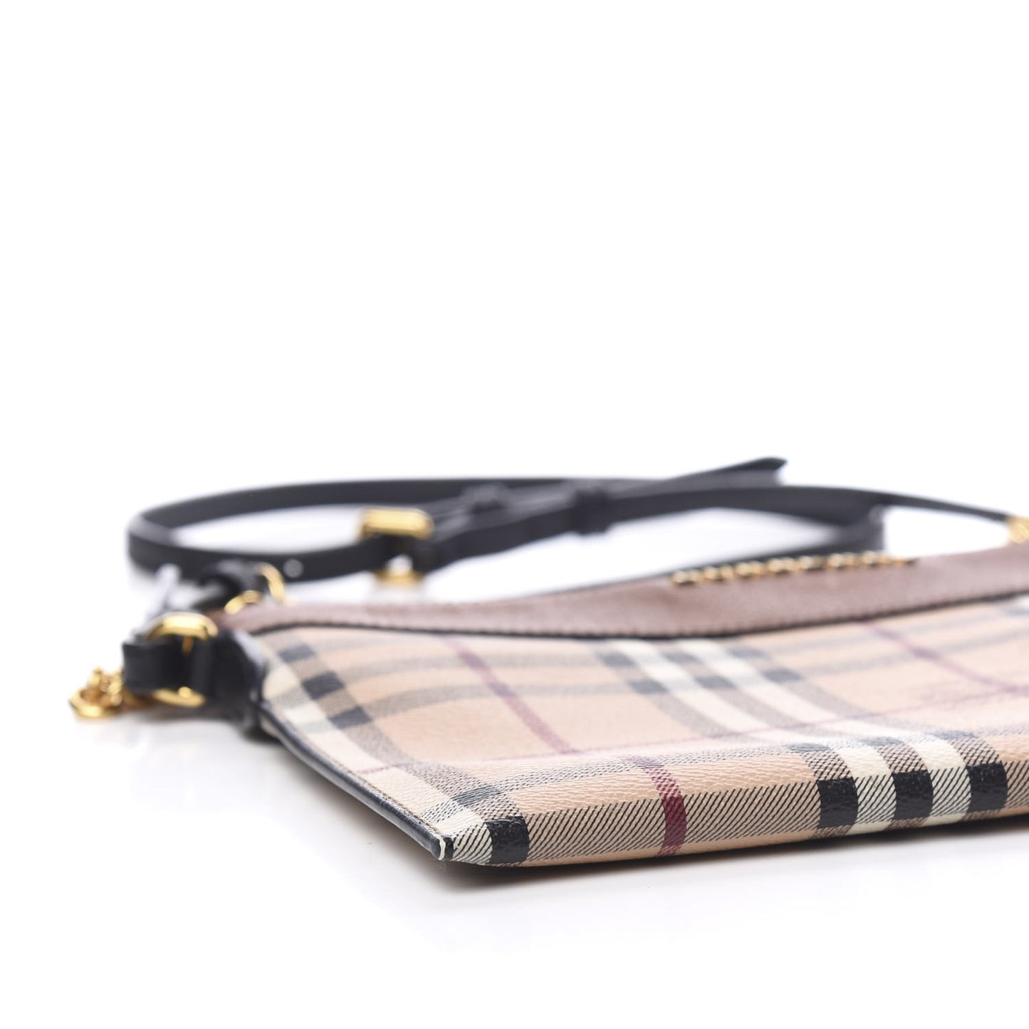 Haymarket Check Peyton Crossbody Clutch Bag Toffee
