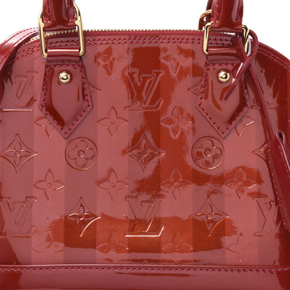 Louis Vuitton Vernis Rayures Alma BB Pomme D'Amour 8 of 8