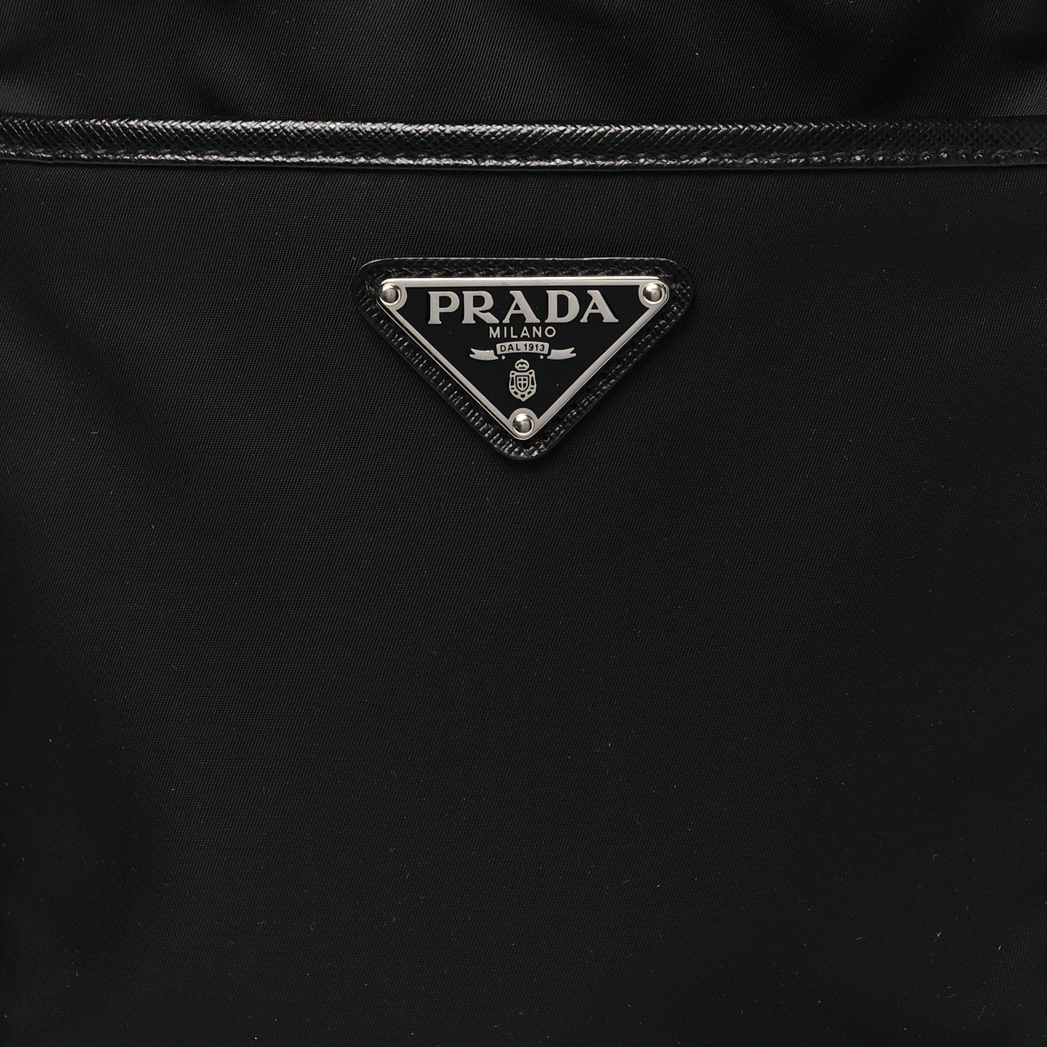 Prada Tessuto Nylon Saffiano Pocket Messenger Shoulder Bag Black 8 of 10