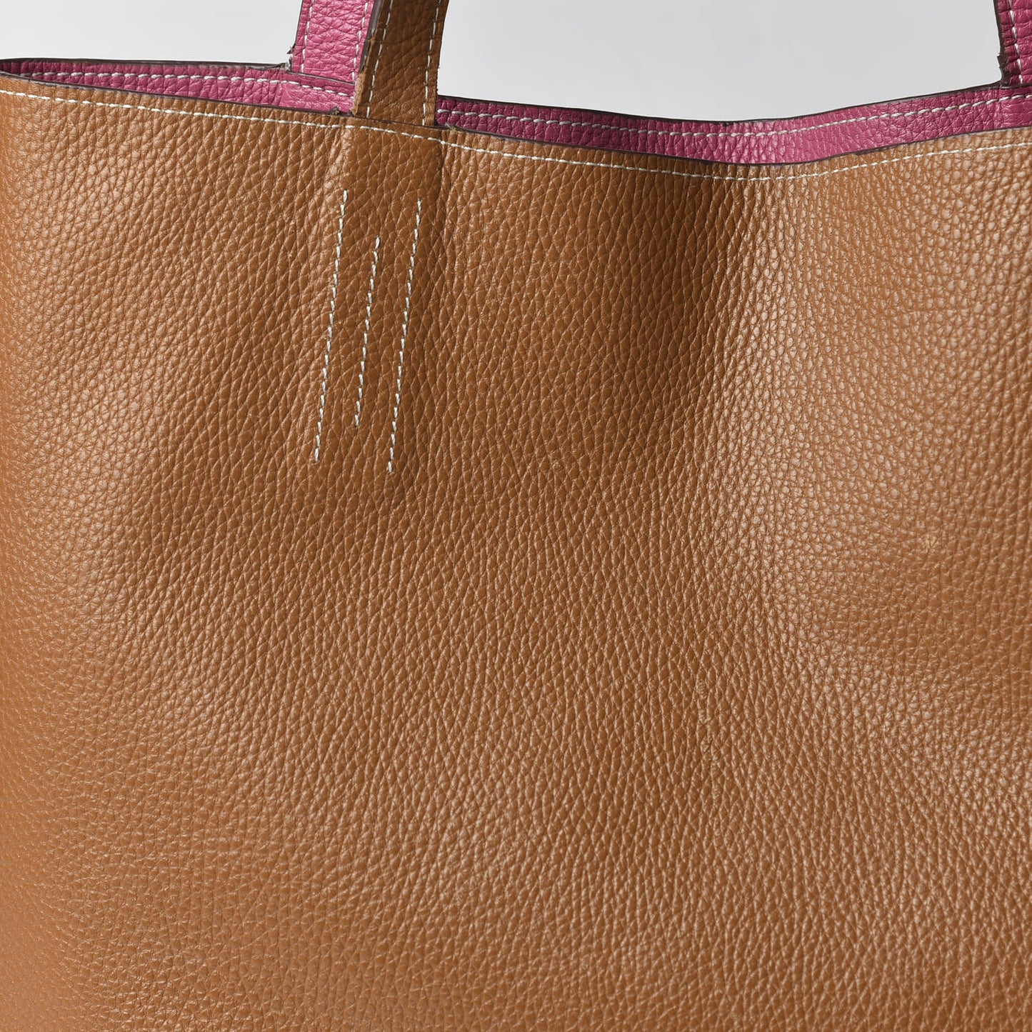 Taurillon Clemence Double Sens 45 Reversible Tote Marron D'Inde Tosca
