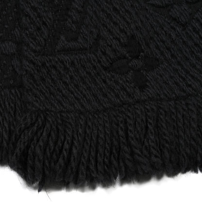 Louis Vuitton Wool Silk Logomania Scarf Charcoal 4 of 6