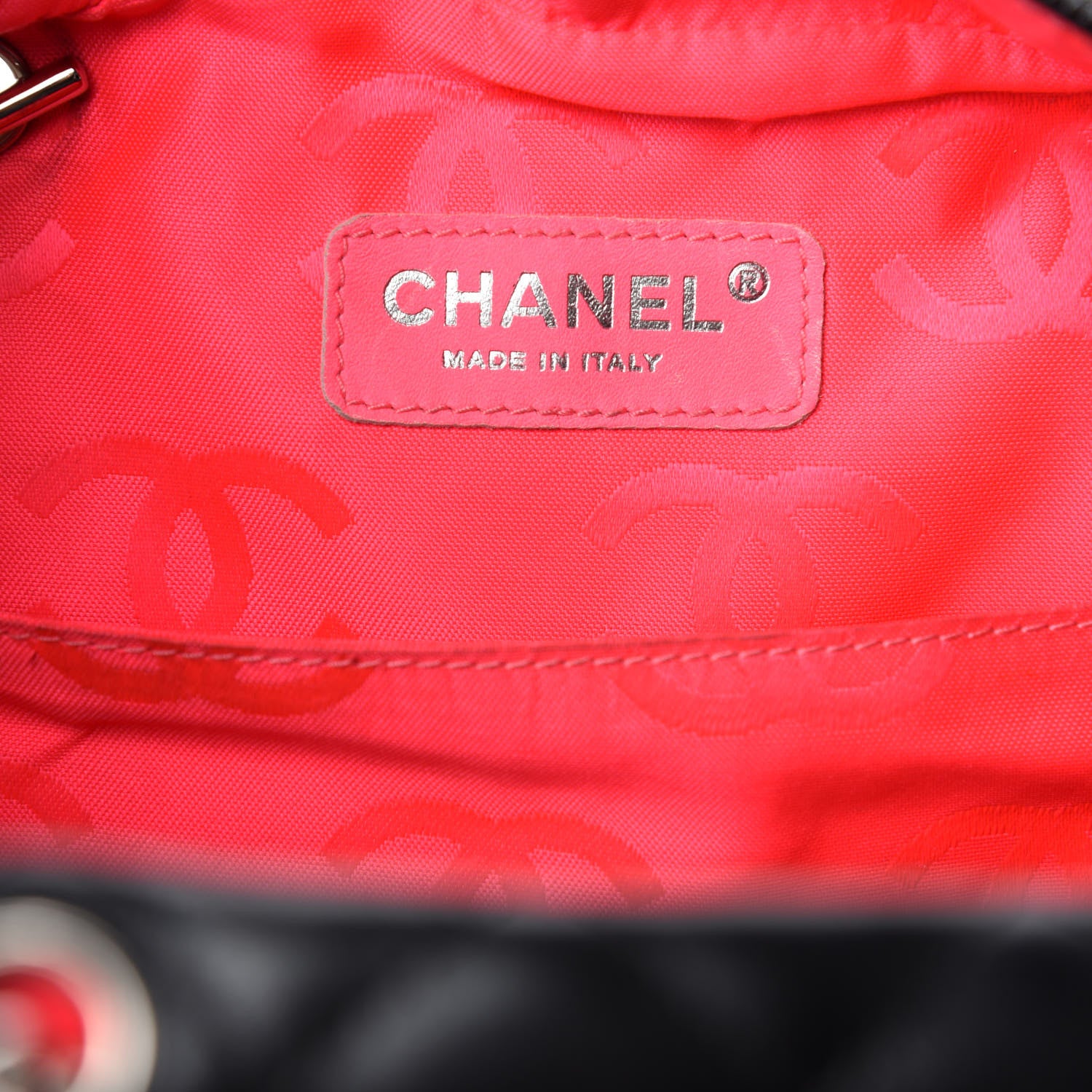 Chanel Calfskin Quilted Large Cambon Multipocket Reporter Black White 8 of 9