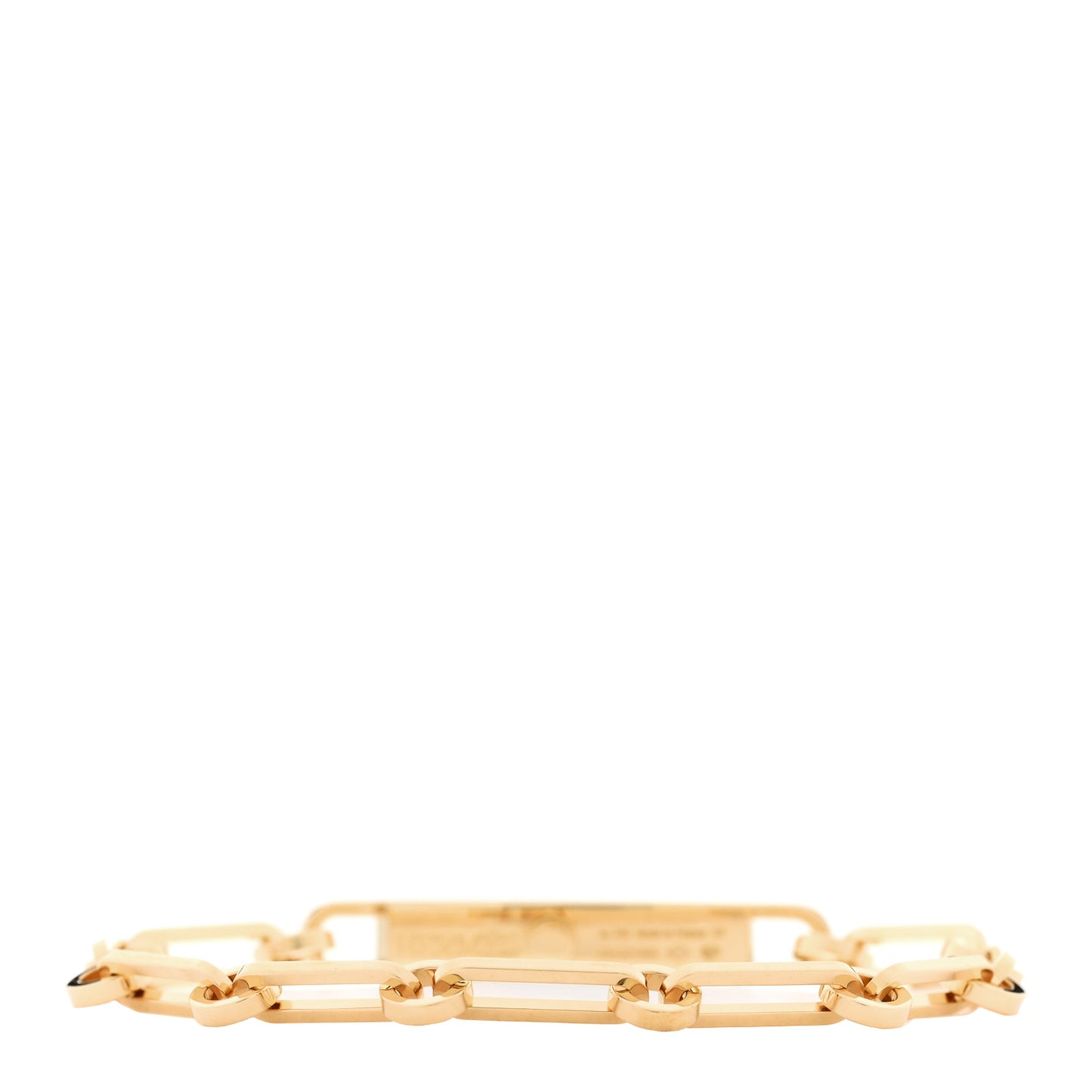 18K Yellow Gold Diamond Pave PM Kelly Chaine Bracelet ST