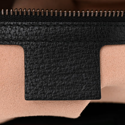 Gucci Grained Calfskin Web Crystal Butterfly Stripe Medium Totem Top Handle Bag Black 6 of 11