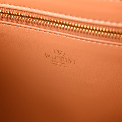 Valentino Garavani Calfskin Vlogo Locker Small Top Handle Saddle Brown 6 of 9