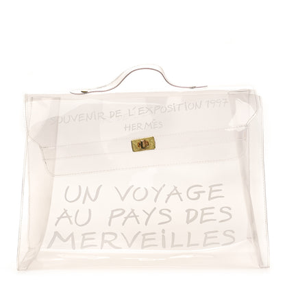 Hermes Vinyl Souvenir De L'Exposition Kelly Transparent 1 of 8