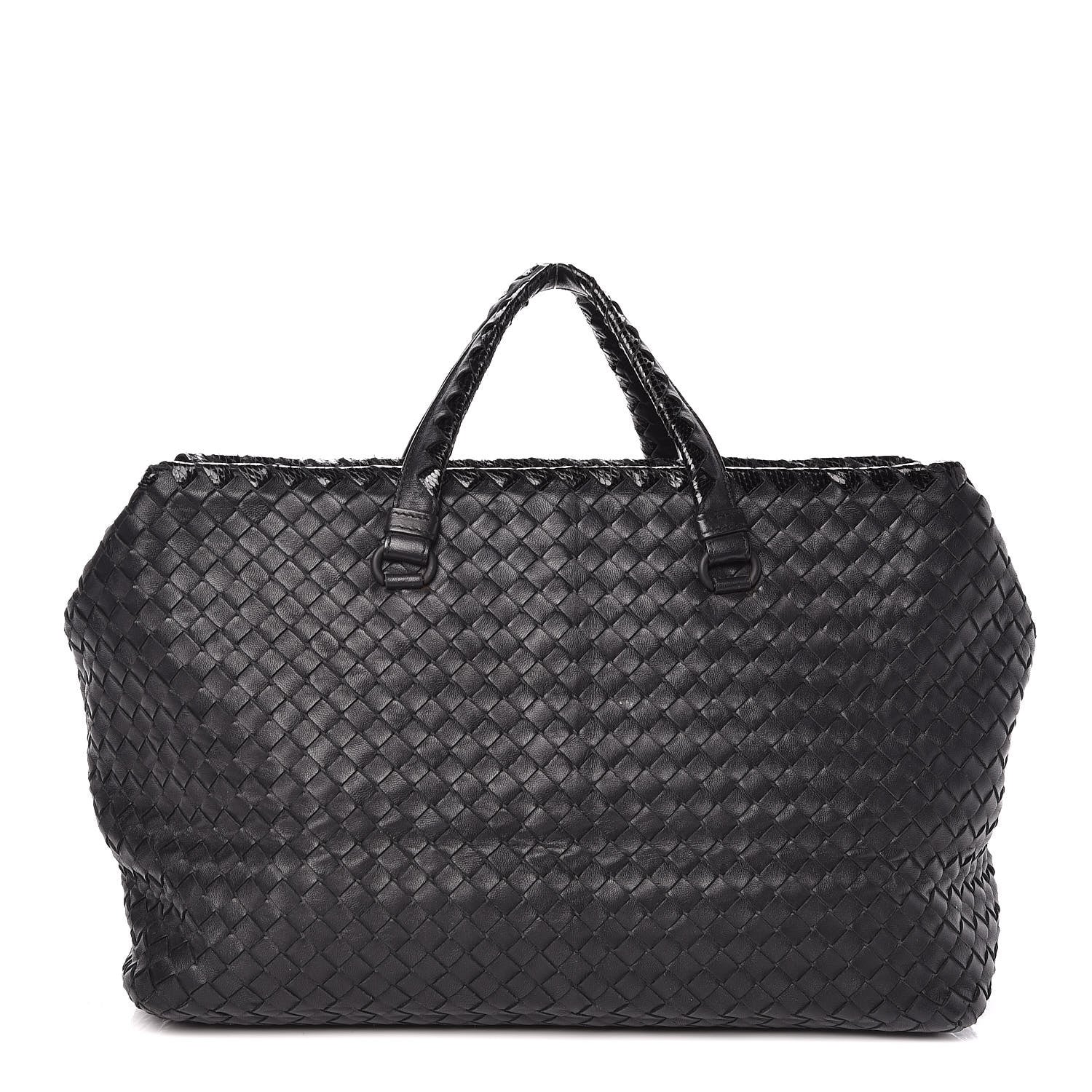 Bottega Veneta Nappa Intrecciato Ayers Brick Tote Black 1 of 9