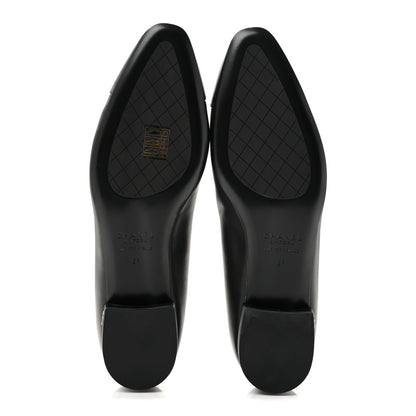 Chanel Lambskin Cap Toe CC Uniform Ballerina Flats 41 Black 6 of 12