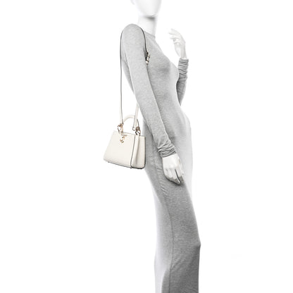 Jimmy Choo Calfskin Mini Varenne Top Handle Satchel White 2 of 10