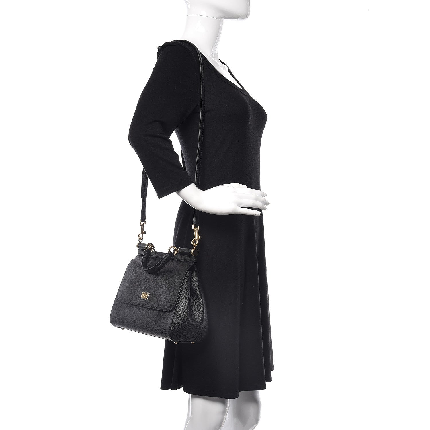 Dolce & Gabbana Dauphine Medium Miss Sicily Satchel Black 3 of 9
