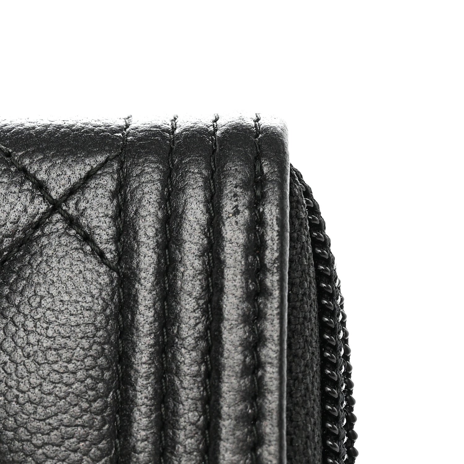 Chanel Caviar Quilted Small Boy Zip Around Wallet So Black 12 of 14