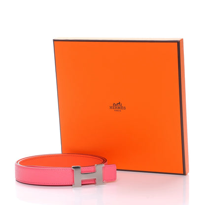 Hermes Swift Epsom 24mm Mini Constance Belt 80 Orange Poppy Rose Azalee 7 of 7
