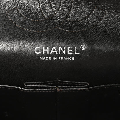 Chanel Crinkled Patent Quilted Medium Double Flap Brown 6 of 10