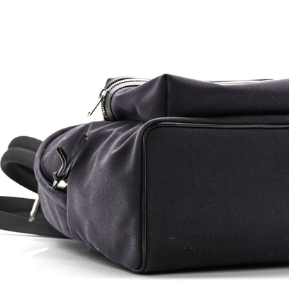 Saint Laurent Canvas Logo City Backpack Navy 8 of 9