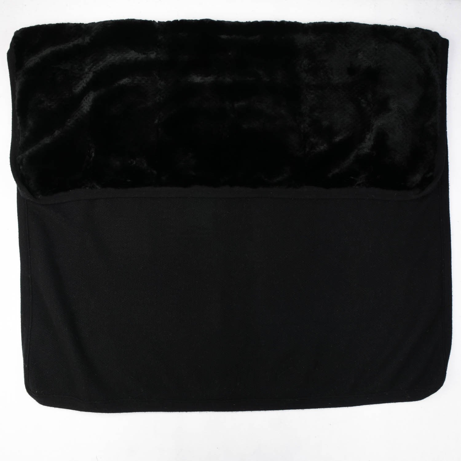 Chanel Rabbit Fur Throw Blanket Black 4 of 4