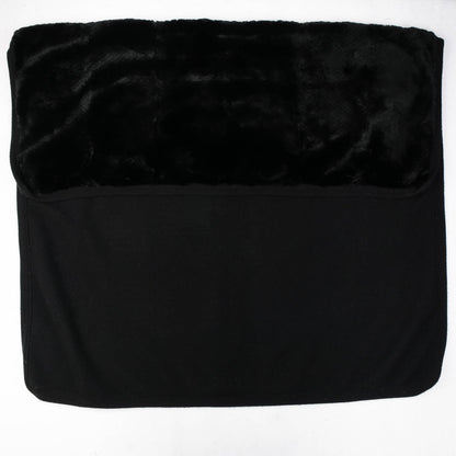 Chanel Rabbit Fur Throw Blanket Black 4 of 4