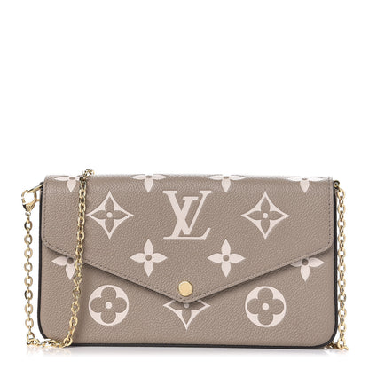 Louis Vuitton Empreinte Monogram Giant Felicie Pochette Tourterelle Creme 1 of 12