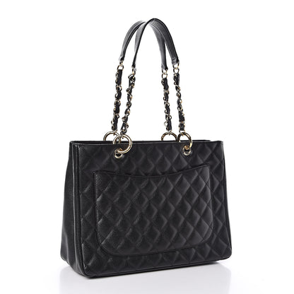 Chanel Caviar Quilted Grand Shopping Tote GST Black 3 of 11