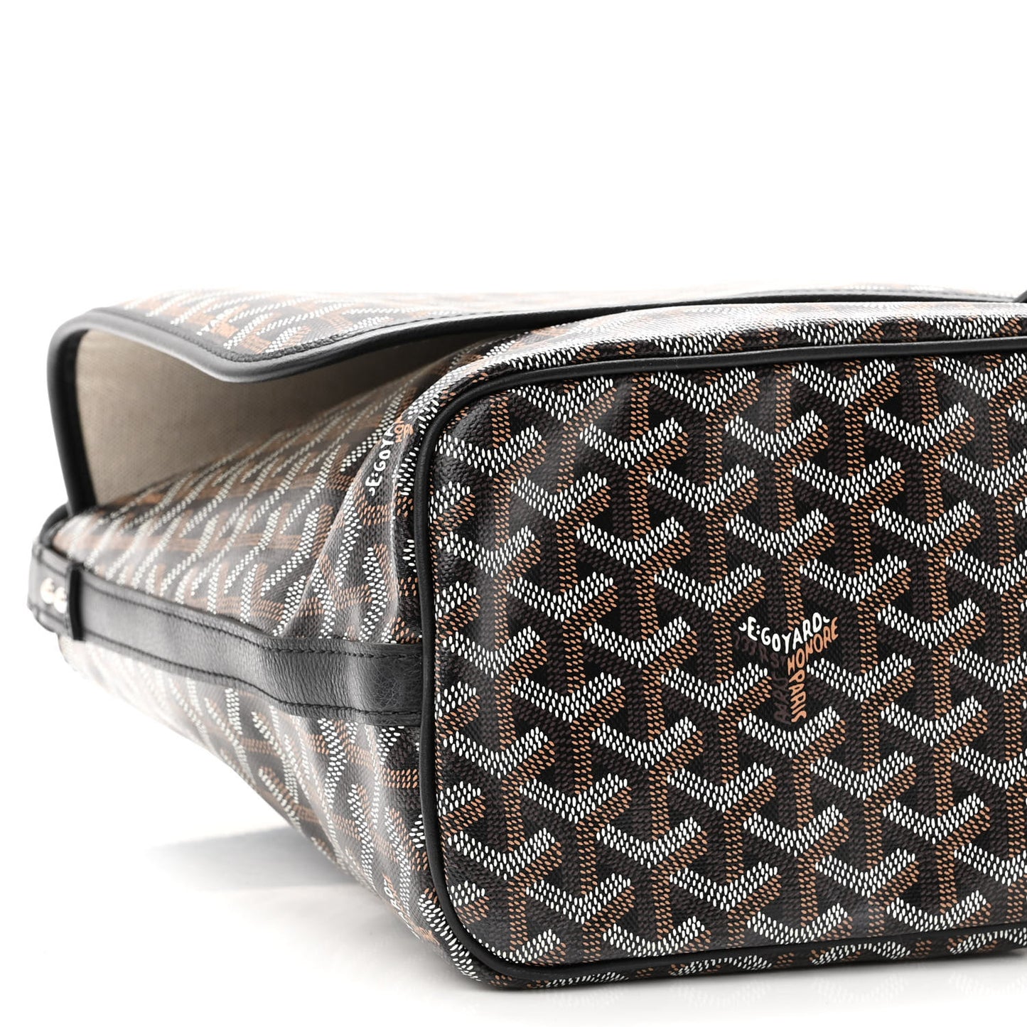Goyardine Capetien Messenger Bag Black